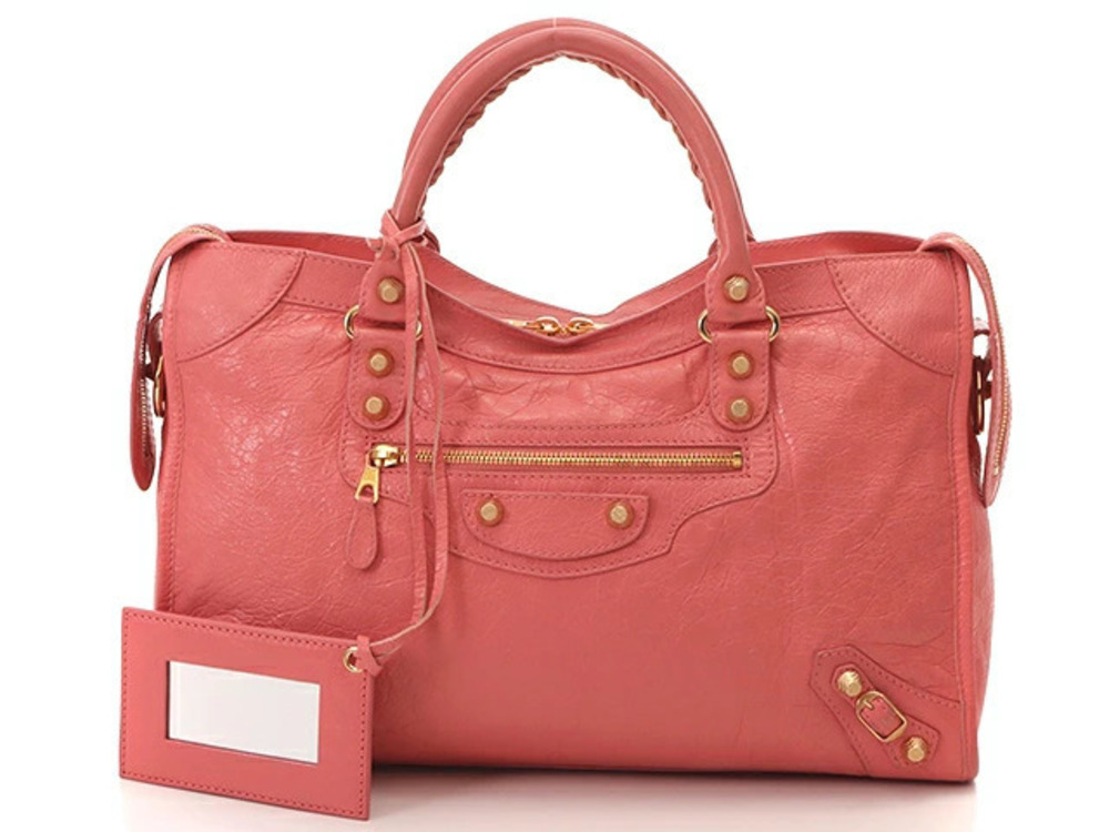 Balenciaga handbag Giant The City pink lambskin